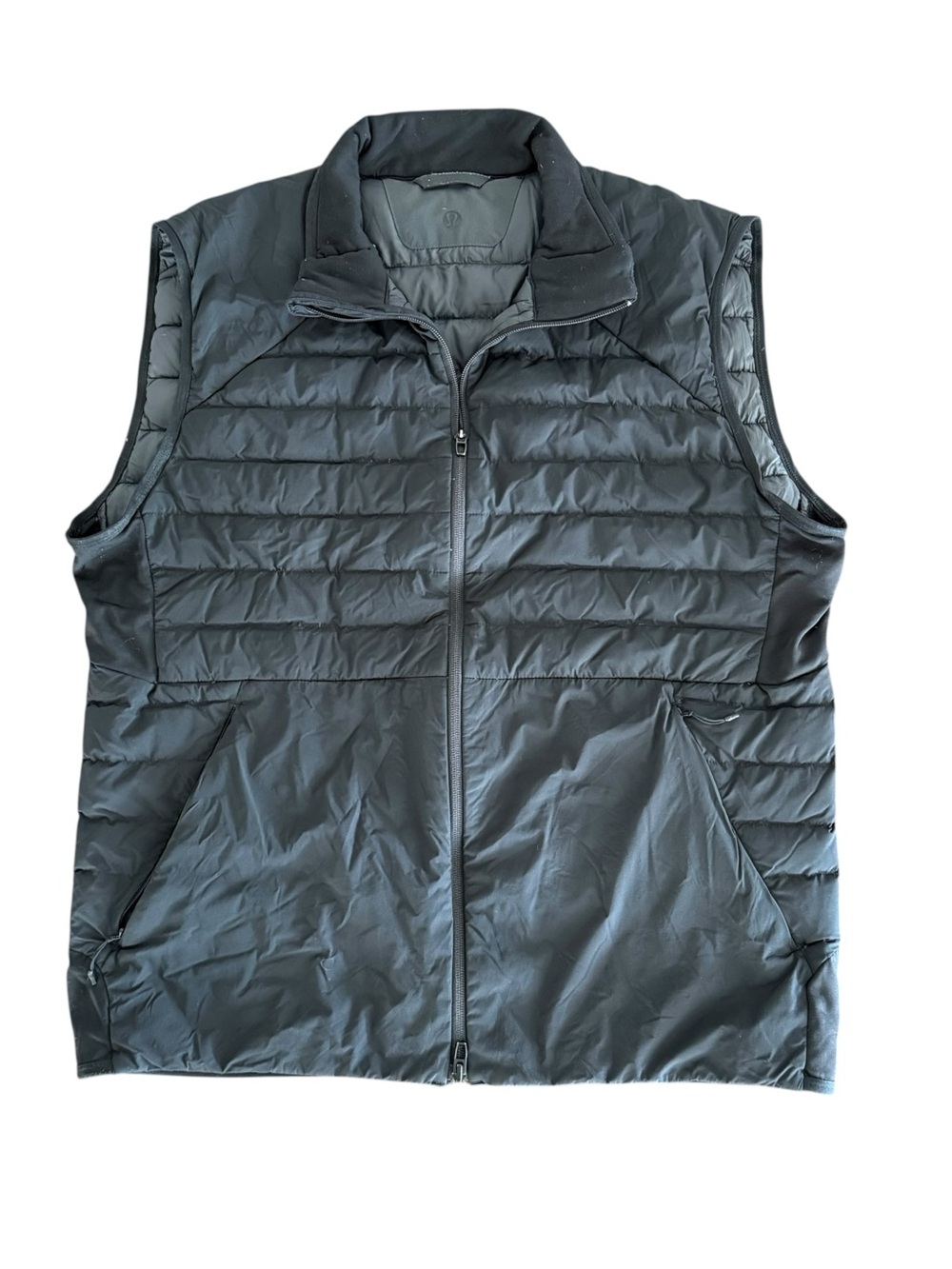Lululemon Men's Black Down For It All Vest Quilted Zipper Primaloft Puffer XL
